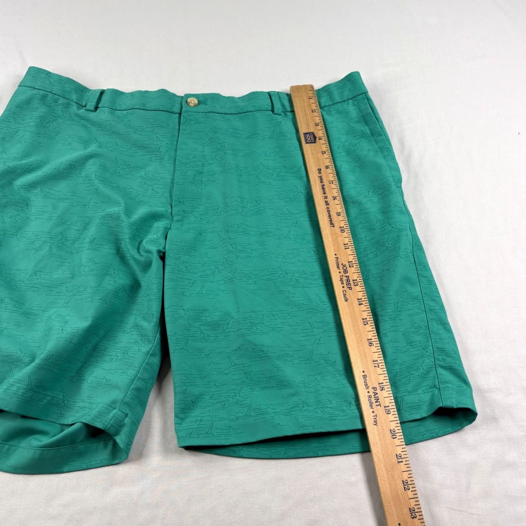 Peter Millar Peter Millar Shorts Mens 40 Green Chino Salem Performance Golf Stretch Regular Flat Front Logo Shortlists Mens Clothing Size US 40 / EU 56 - 6 Thumbnail