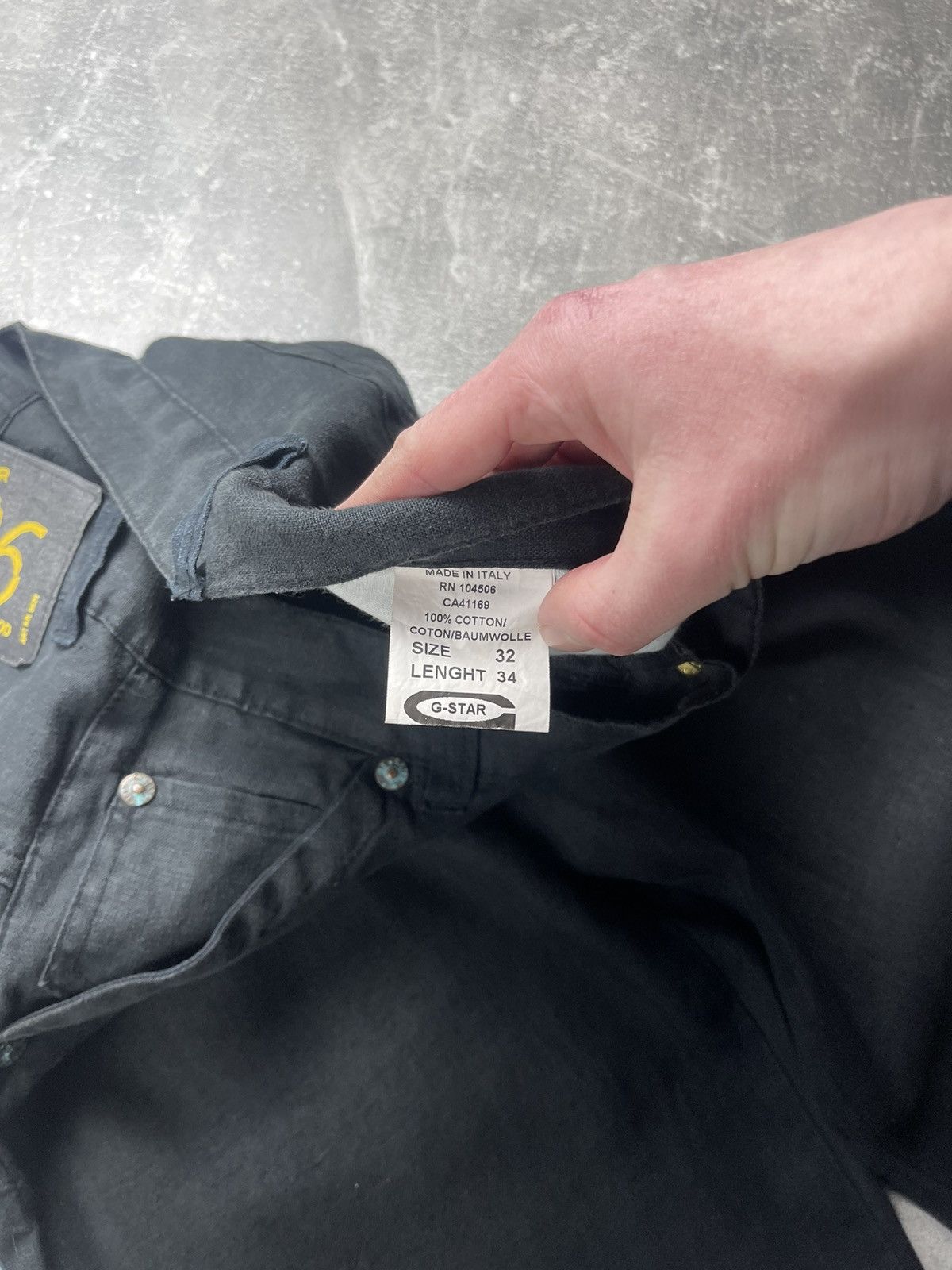 Y2K G-Star RAW 96 Elwood Cotton Light Pants Black