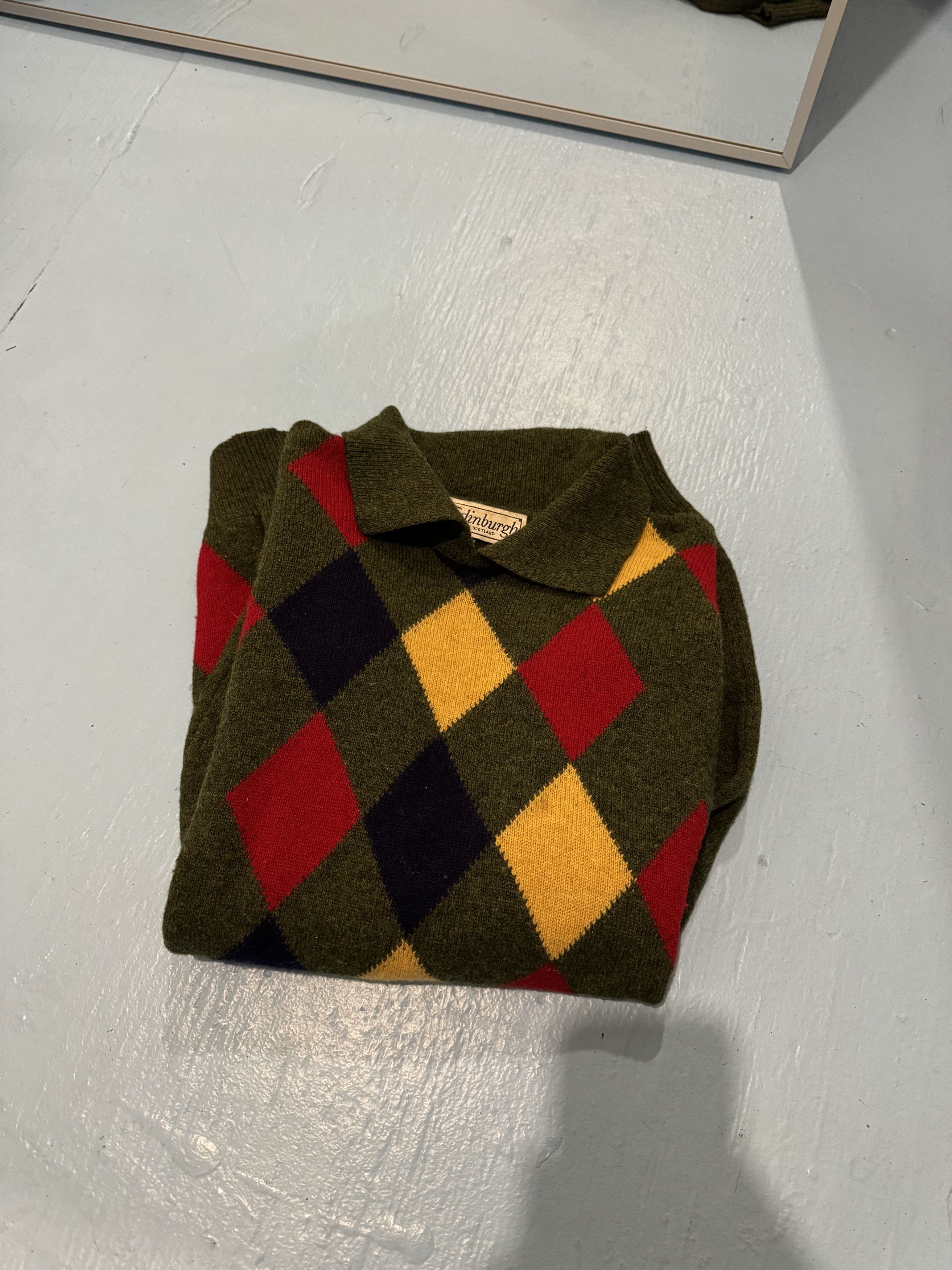 Vintage Vintage 80s Argyle Sweater Size US S / EU 44-46 / 1 - 5 Thumbnail