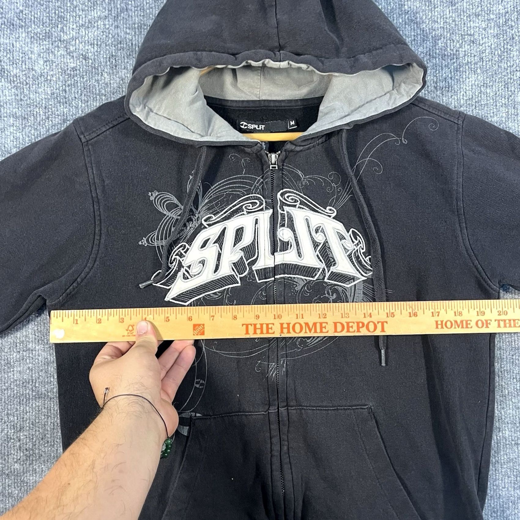 Vintage VINTAGE Split Hoodie Mens M Navy Gray 90s Skate Snowboard RARE Full Zip Y2K Surf Logo Embroidered Cartoon Size US M / EU 48-50 / 2 - 4 Thumbnail