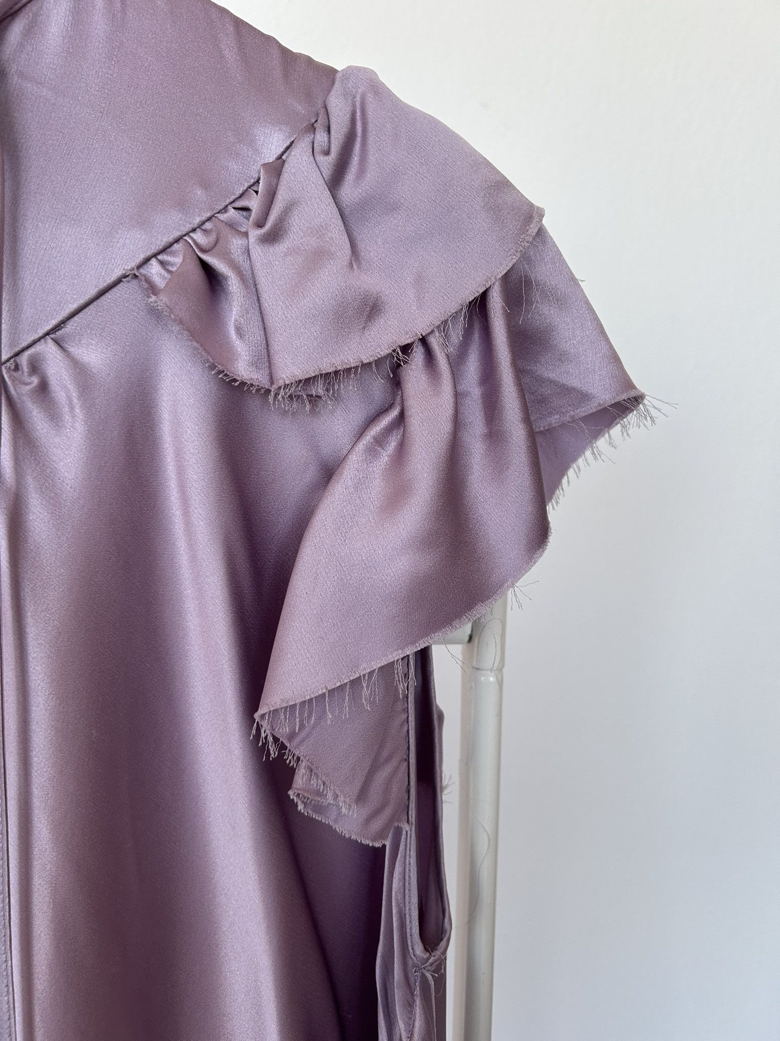 Balenciaga SS2018 Balenciaga silk ruffle loose long dress in lilac Size XS / US 0-2 / IT 36-38 - 7 Thumbnail