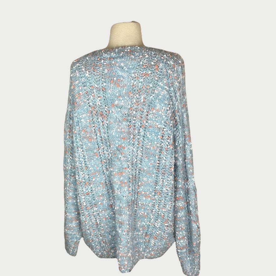 Nordstrom Vine & Love Oversized Glimmer Cable Knit Sweater Size M / US 6-8 / IT 42-44 - 4 Thumbnail