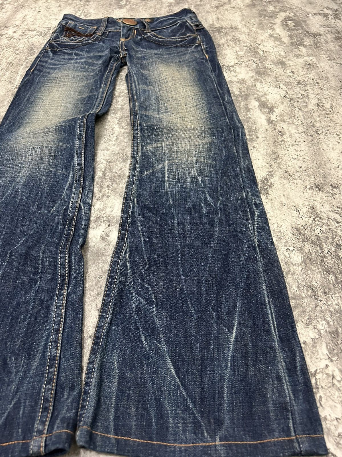 If Six Was Nine × Le Grande Bleu (L.G.B.) × Tornado Mart Red Pepper Gold Label Acid Wash Flare Jeans Size US 28 / EU 44 - 5 Thumbnail
