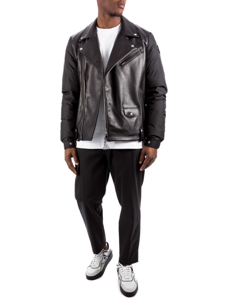 Moncler *NEW* $6K LEATHER/DOWN PAVOT BIKER PUFFER JACKET Size US M / EU 48-50 / 2 - 8 Thumbnail