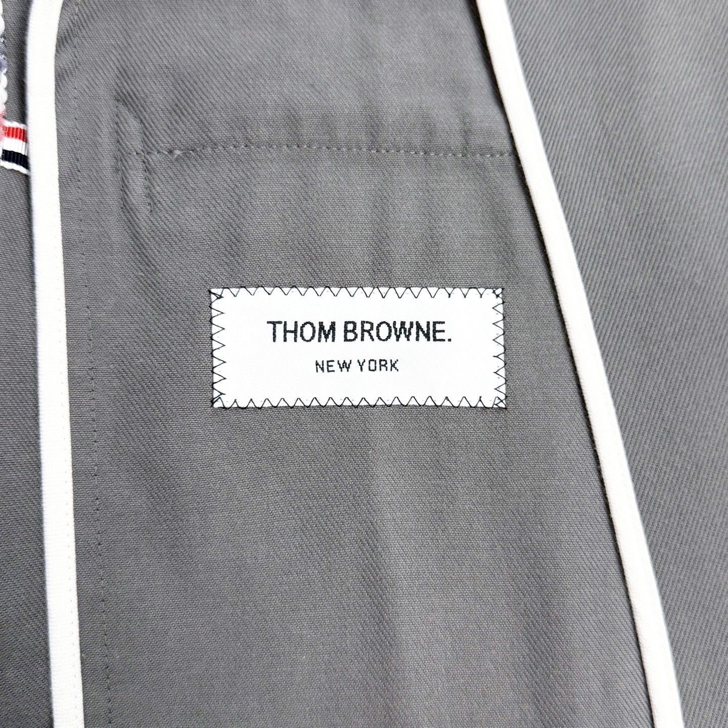 Thom Browne Thom Browne Dark Gray Striped Suit Jacket Size US L / EU 52-54 / 3 - 4 Thumbnail