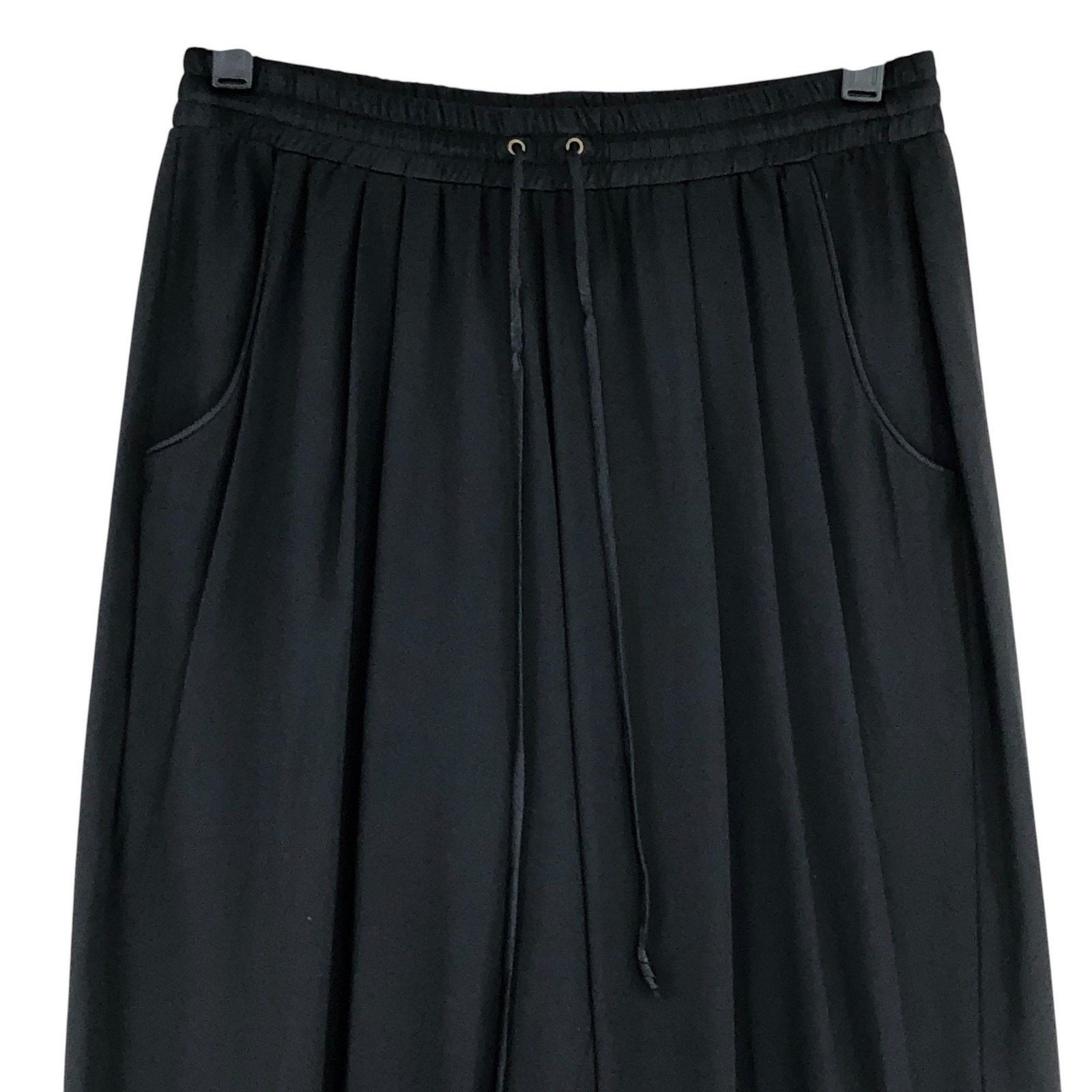 Ramy Brook Ramy Brook Pants L Black Silk Stretch Pull On Joggers USA Size 32" / US 10 / IT 46 - 2 Thumbnail