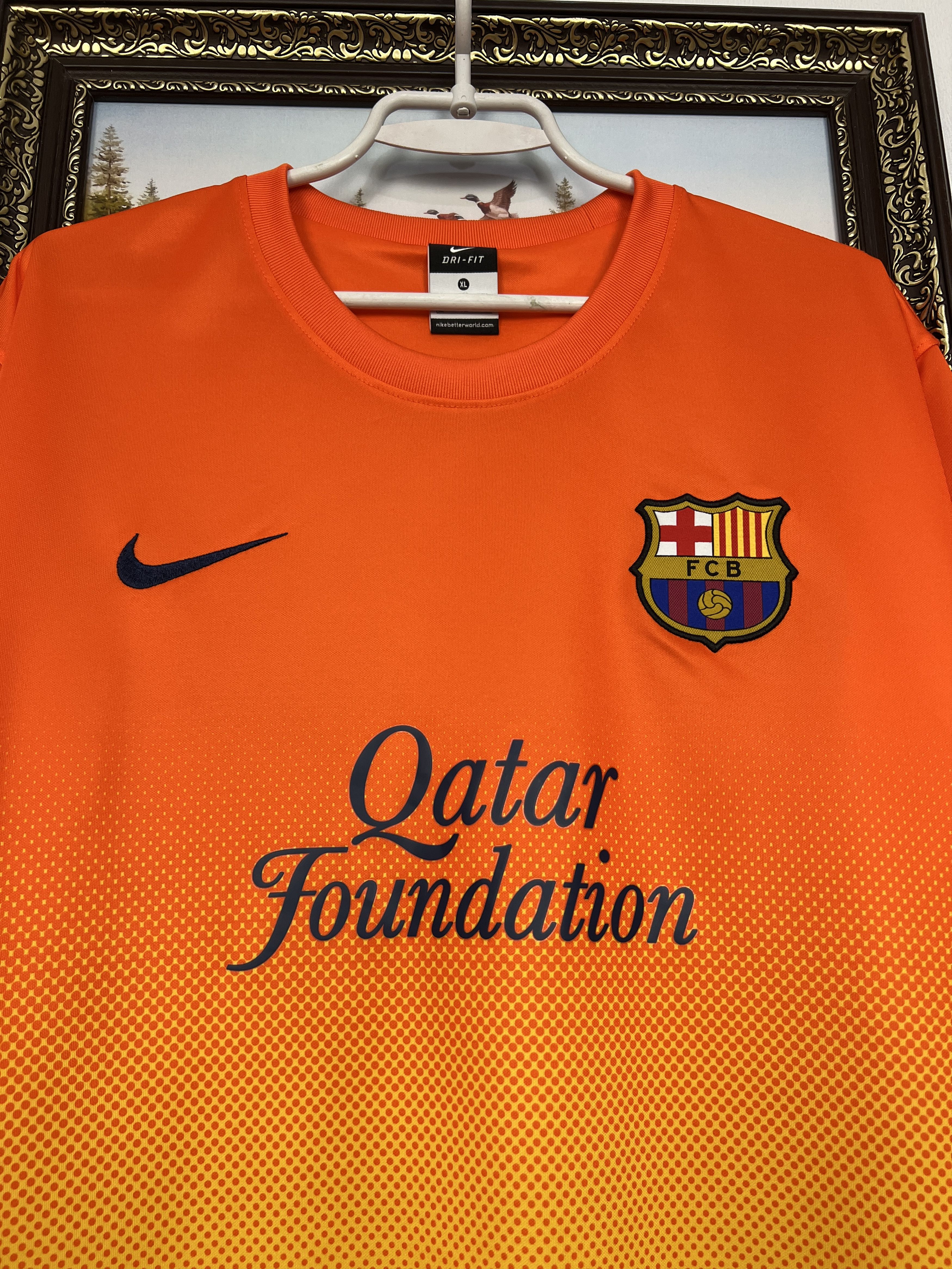 Nike Barcelona Away football shirt 2012 Soccer Nike Jersey Mens Size US XL / EU 56 / 4 - 3 Thumbnail