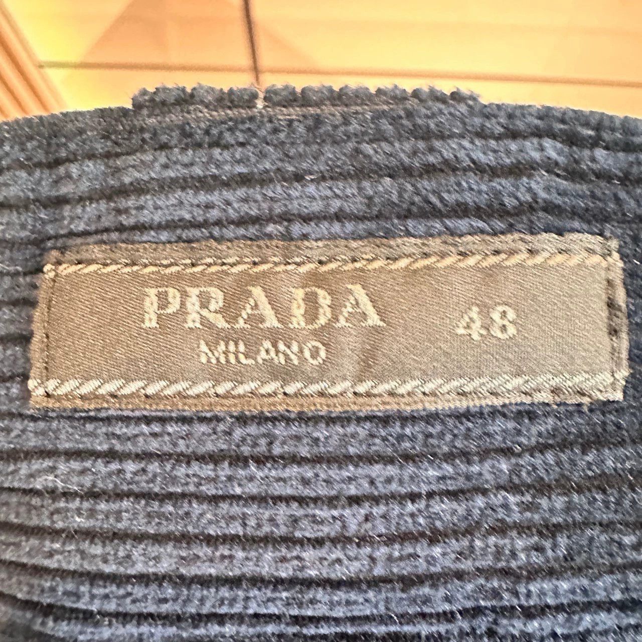 Prada prada navy corduroy casual shorts size 48 Size US 32 / EU 48 - 4 Thumbnail