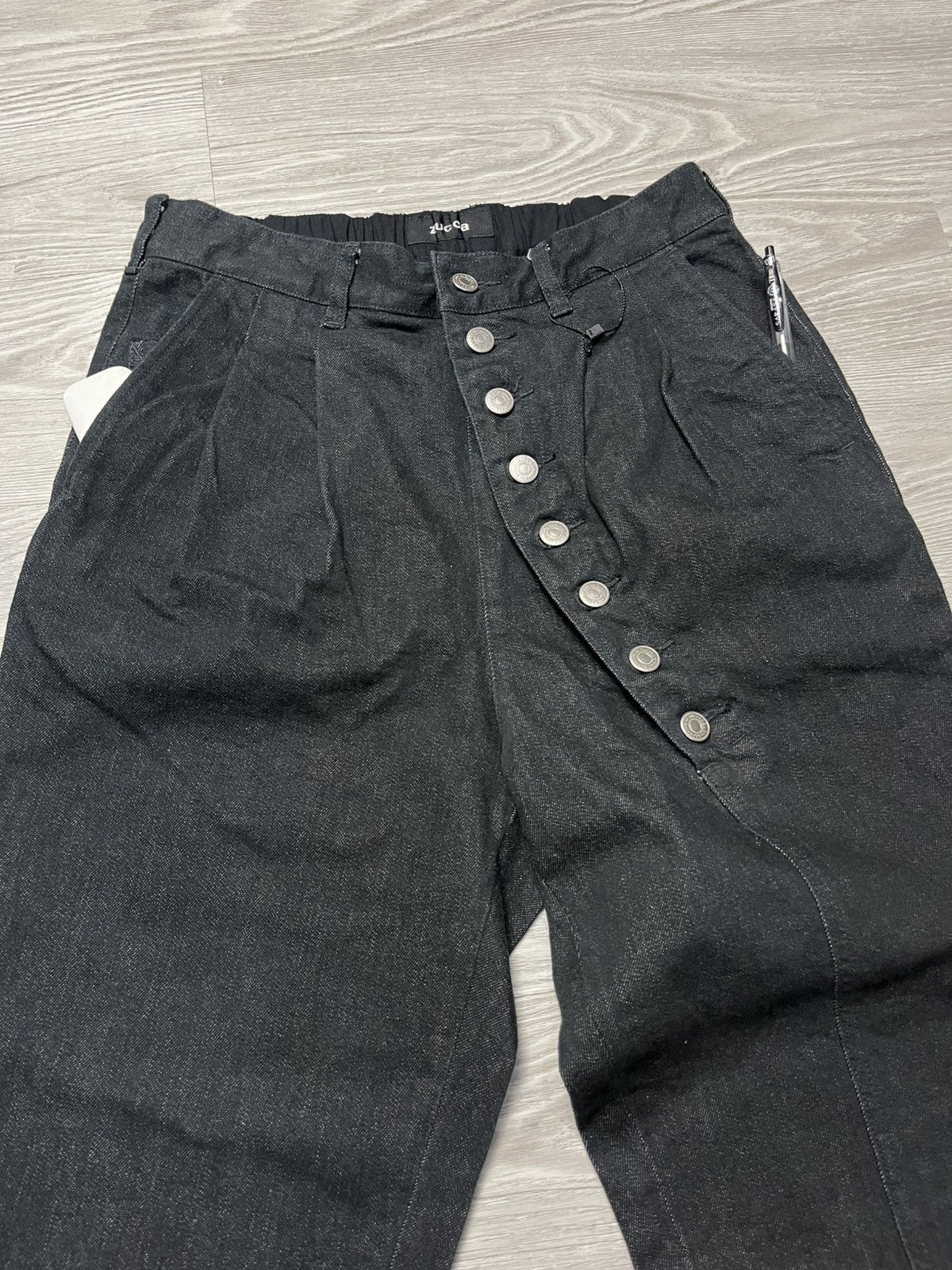CABANE de ZUCCa × Issey Miyake × Japanese Brand Cabane De Zucca Asymmetrical Multi Button Denim Size US 30 / EU 46 - 3 Thumbnail