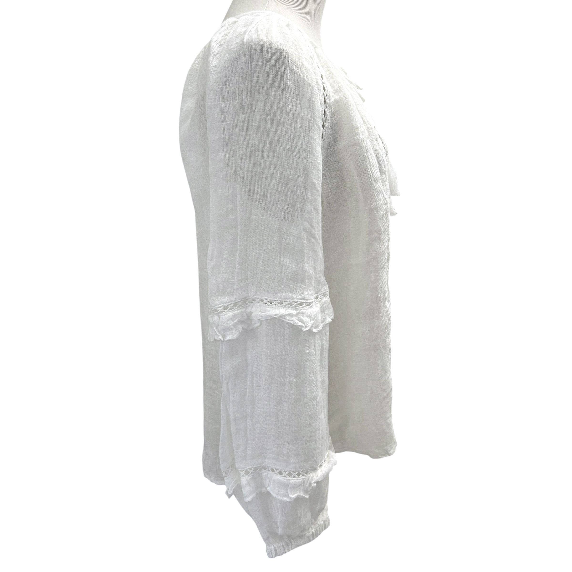 Other Sundance Size S White Loose Fit Linen Gauze Pullover Blouse Size S / US 4 / IT 40 - 8 Thumbnail