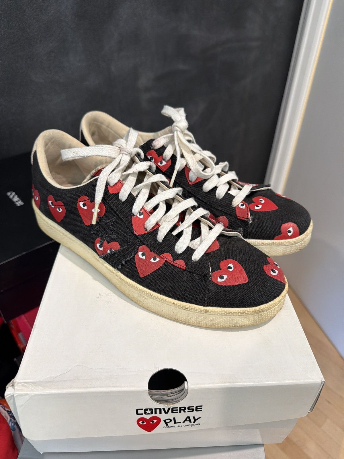Converse Converse Comme Des Garcons Multi Heart Black Red size 11 Size US 11 / EU 44 - 6 Thumbnail