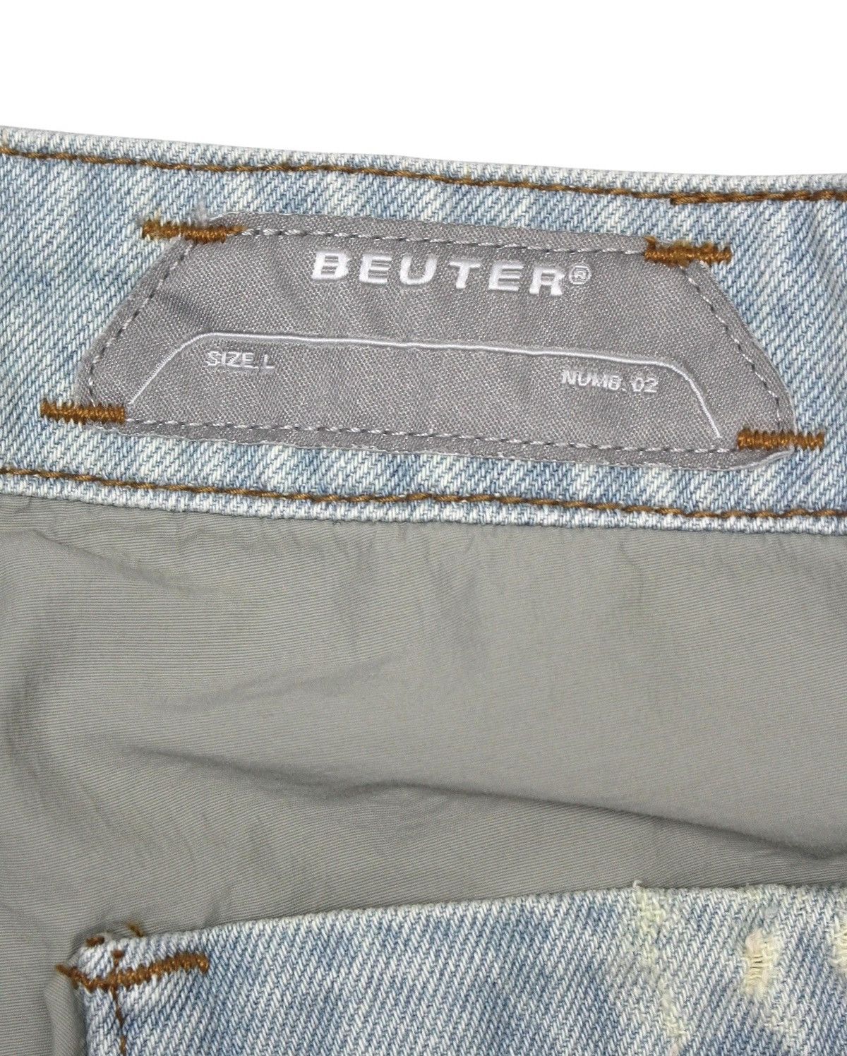 Japanese Brand FW2023 THE BEUTER BURN CHARCOAL BAGGY JEANS Size US 30 / EU 46 - 11 Thumbnail