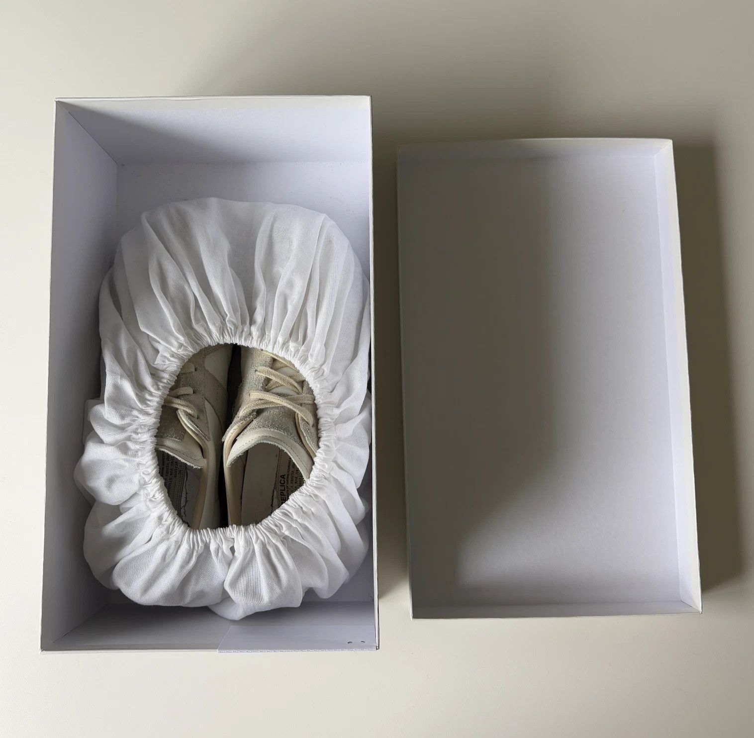 Maison Margiela Maison Margiela GAT Replica Gray White 8 41 Suede Leather Size US 8 / EU 41 - 8 Thumbnail