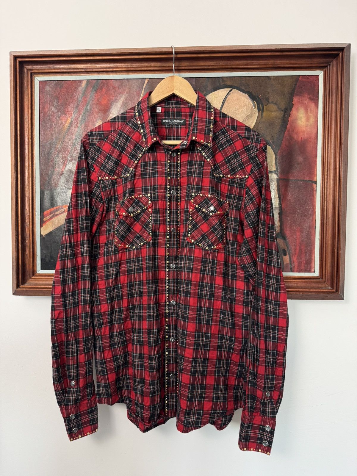 Dolce & Gabbana Dolce & Gabbana Archive ButtonUp Vintage Shirt studded plaid Size US M / EU 48-50 / 2 - 1 Thumbnail