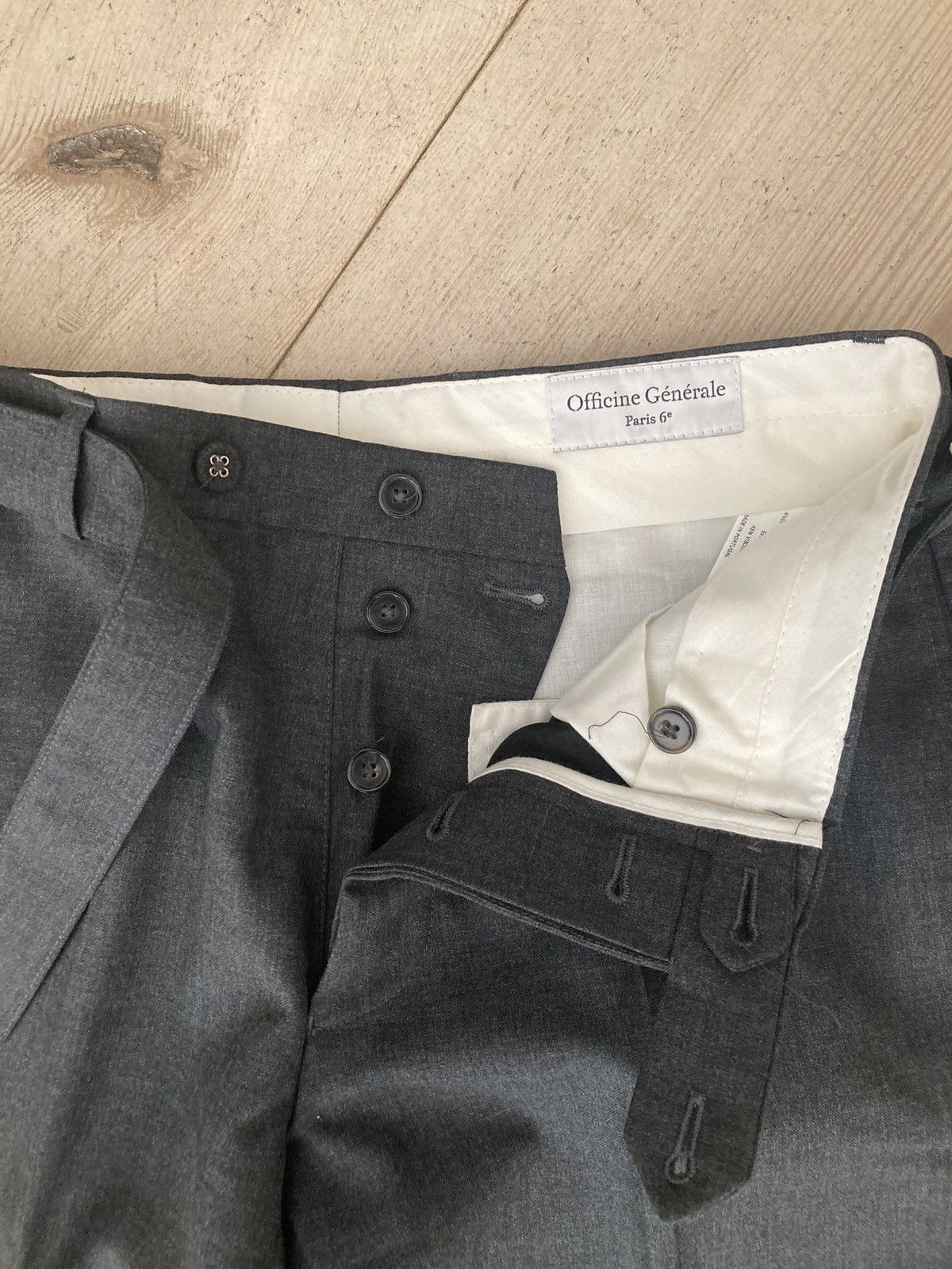 Officine Generale Officine Genéralé 100% Virgin Wool Grey Paul Pant (unworn) Size US 30 / EU 46 - 7 Thumbnail