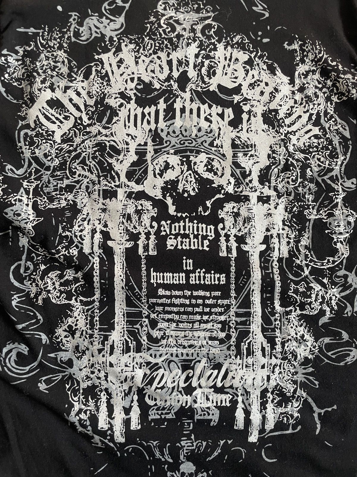 If Six Was Nine 2000s Japanese archive Vkei Glitter Gothic Poem Tee Size US S / EU 44-46 / 1 - 7 Thumbnail