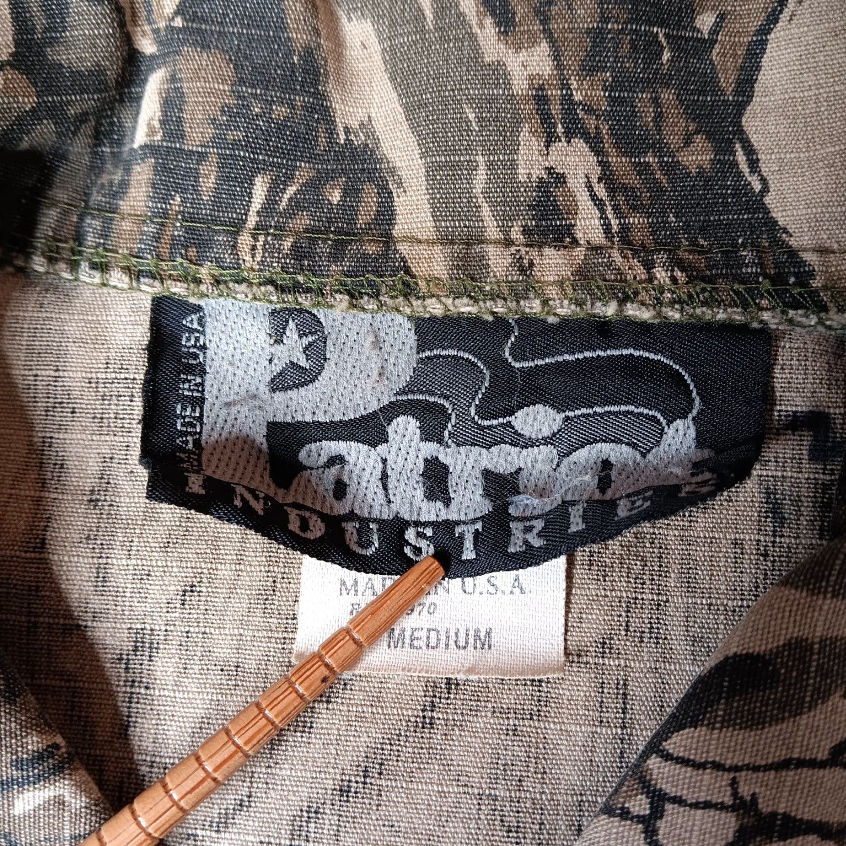 Bark VINTAGE Patriot Industries Jacket M Tree Bark Camo Hunting Distressed Outdoors Green and Brown Men Regular Lightweight Mid-Length Size US M / EU 48-50 / 2 - 4 Thumbnail