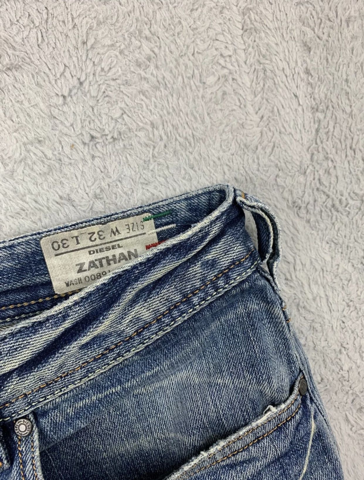 Diesel Diesel Zathan Men’s W34 L32 Distressed Made In Italy 0089J Size US 34 / EU 50 - 12 Thumbnail