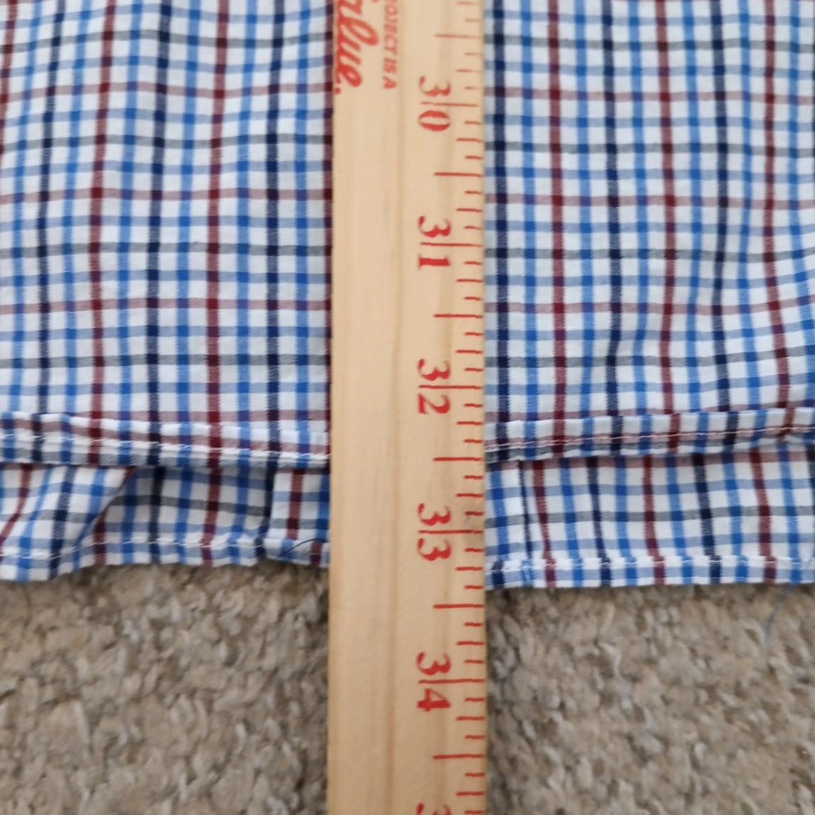 Vintage Preswick & Moore Shirt 2X Big & Tall Red Blue Plaid Long Sleeve Button-Up Mens Size US XXL / EU 58 / 5 - 6 Thumbnail