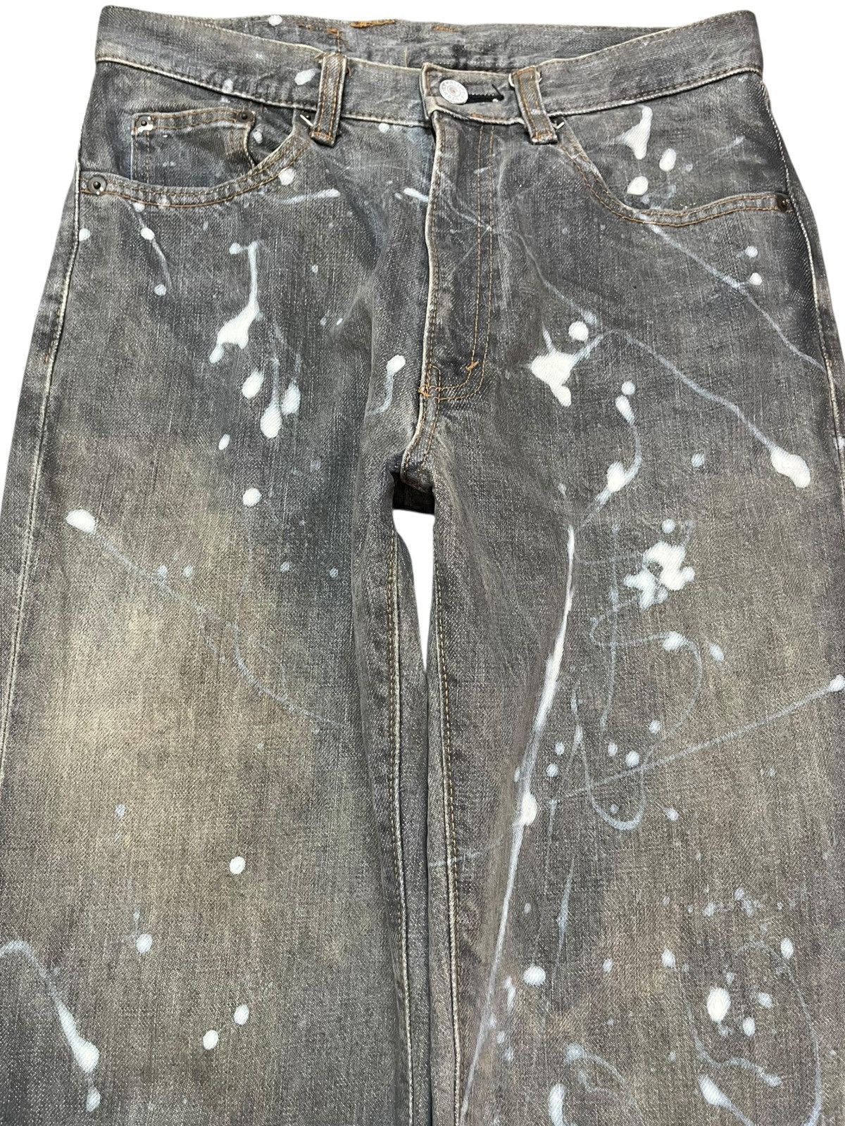 Balmain Vintage West Point Bleach Splatter Denim Size US 28 / EU 44 - 2 Thumbnail