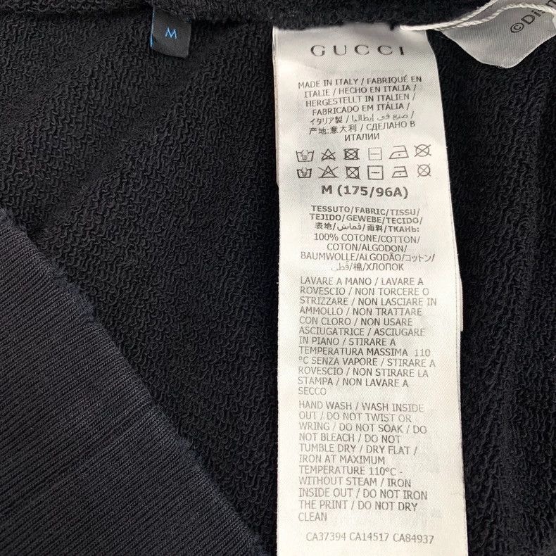 Gucci Gucci Black Donald Duck letter print cotton hooded drawstr Size US M / EU 48-50 / 2 - 7 Thumbnail