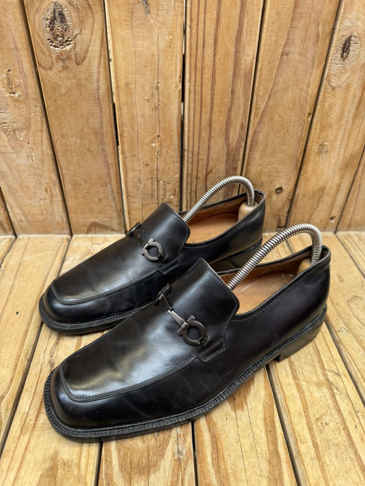 Salvatore Ferragamo Salvatore Ferragamo Black Men’s Leather Loafers Sz US 7.5 EE Size US 7.5 / EU 40-41 - 5 Thumbnail
