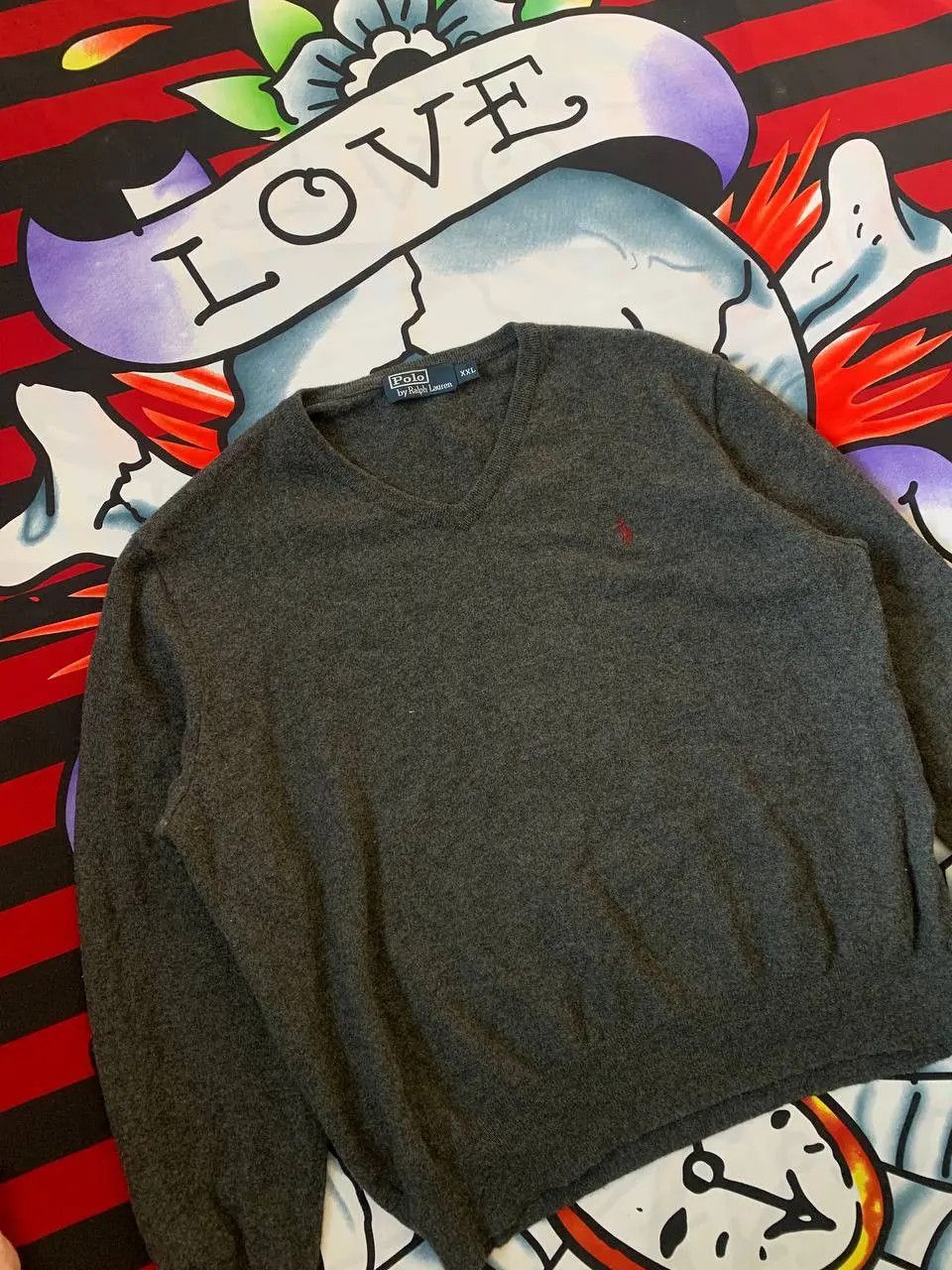 Polo Ralph Lauren Ralph Lauren vintage merino wool grey sweater Size XXL Size US XXL / EU 58 / 5 - 2 Thumbnail