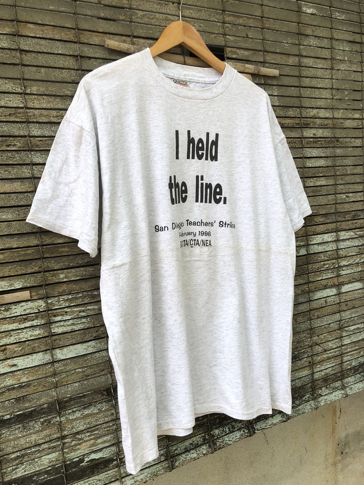 Vintage Vintage 90s Oneita Wording Tshirt Size US XL / EU 56 / 4 - 4 Thumbnail
