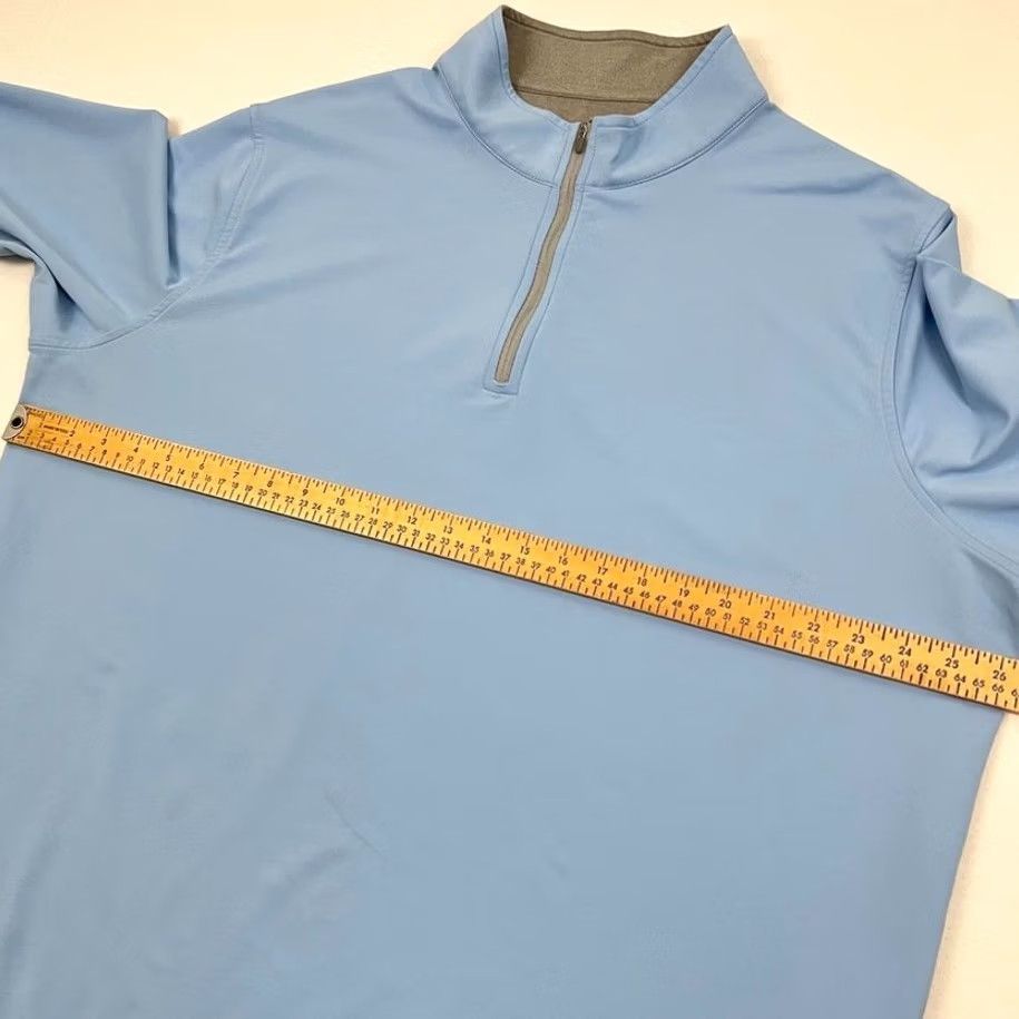 Peter Millar Peter Millar Perth Pullover Mens 2XL Light Blue Golf Quarter Zip Sleeved Regular Fit Shirt Size US XXL / EU 58 / 5 - 6 Thumbnail