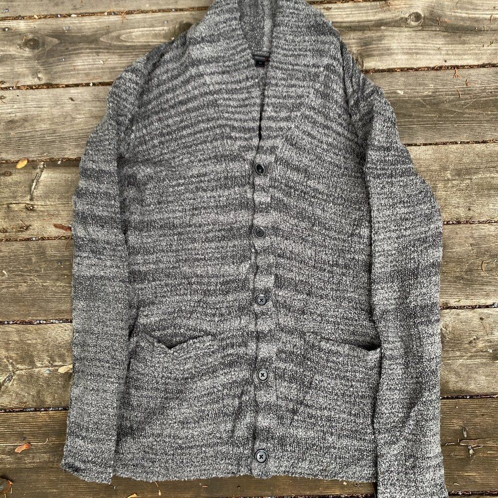 John Varvatos Vintage John Varvatos USA Knit Cardigan Sweater XL Gray Size US XL / EU 56 / 4 - 1 Thumbnail
