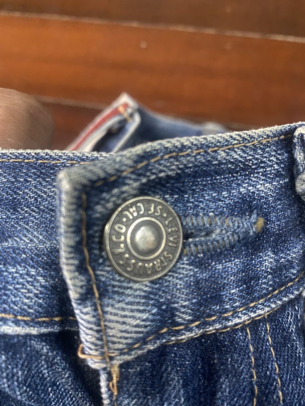 Levi's Vintage Levis Redloop 517 Bootcut distressed mud wash flare Size US 31 - 14 Thumbnail