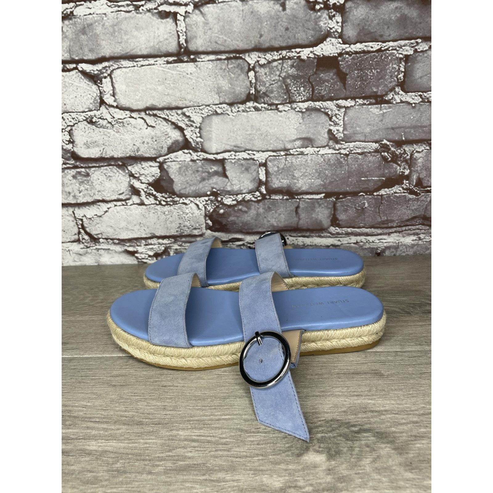 Stuart Weitzman Stuart Weitzman Periwinkle Blue Suede Leather Espadrille San Size US 6 / IT 36 - 14 Thumbnail
