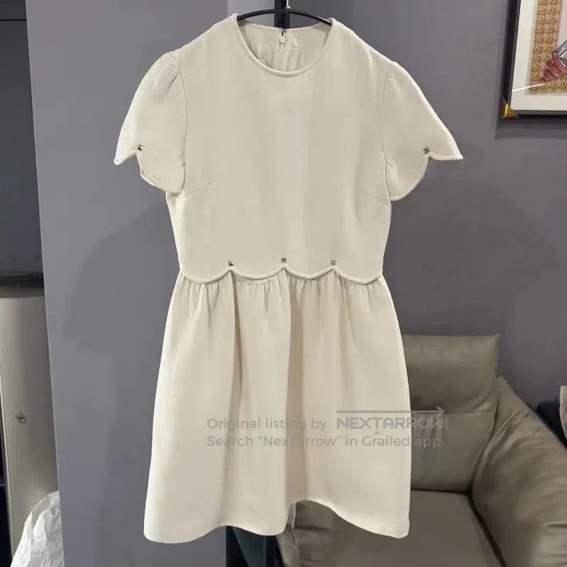 Valentino Valentino Off-White Cotton Women's Dress . Size M / US 6-8 / IT 42-44 - 1 Thumbnail