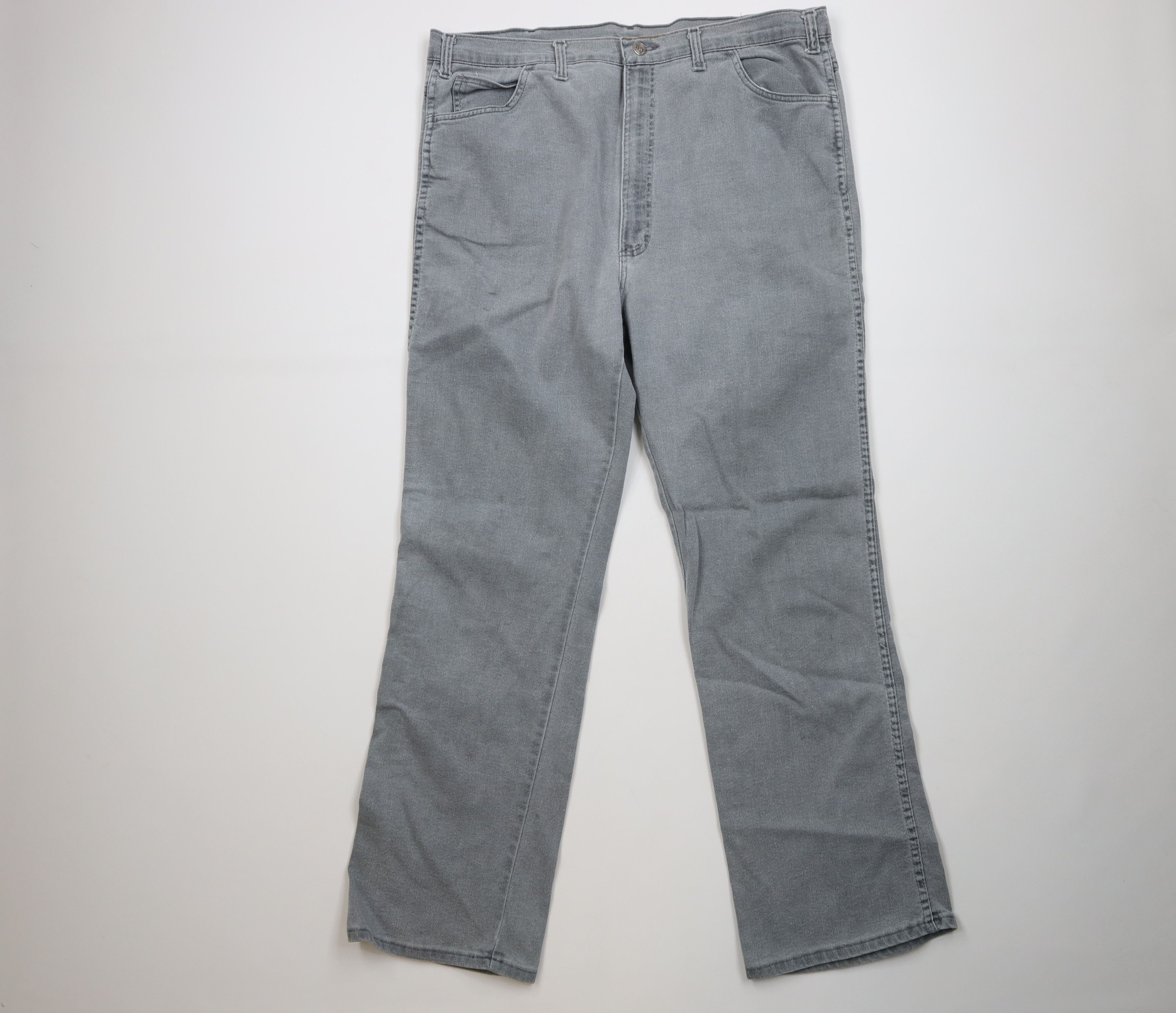 Vintage Vintage 90s Streetwear Stonewash Wide Leg Denim Jeans Gray Size US 38 / EU 54 - 1 Thumbnail
