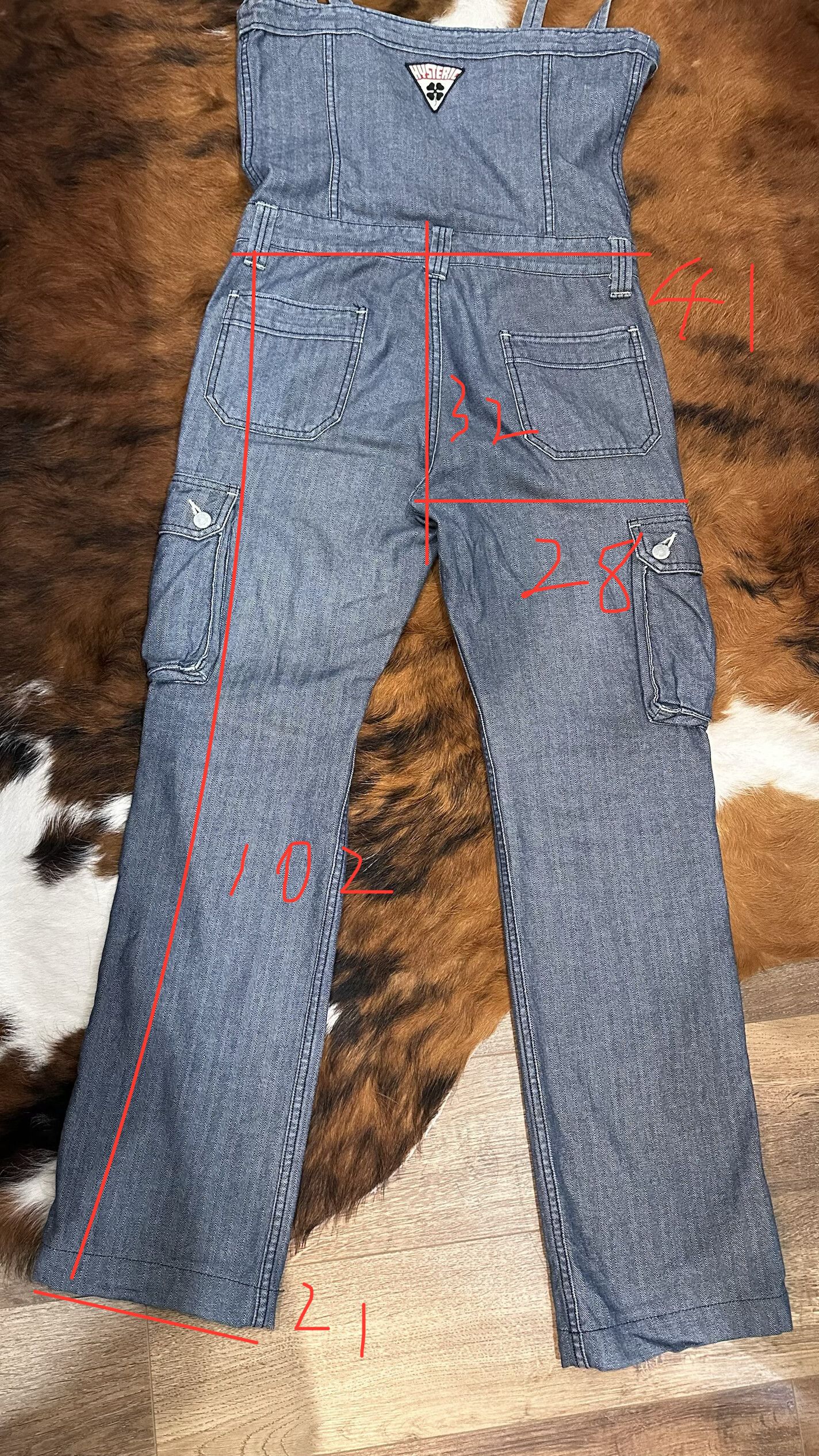 Hysteric Glamour Hysteric Glamour Denim Suspender Overall Cargo Pants Size US 30 / EU 46 - 7 Thumbnail