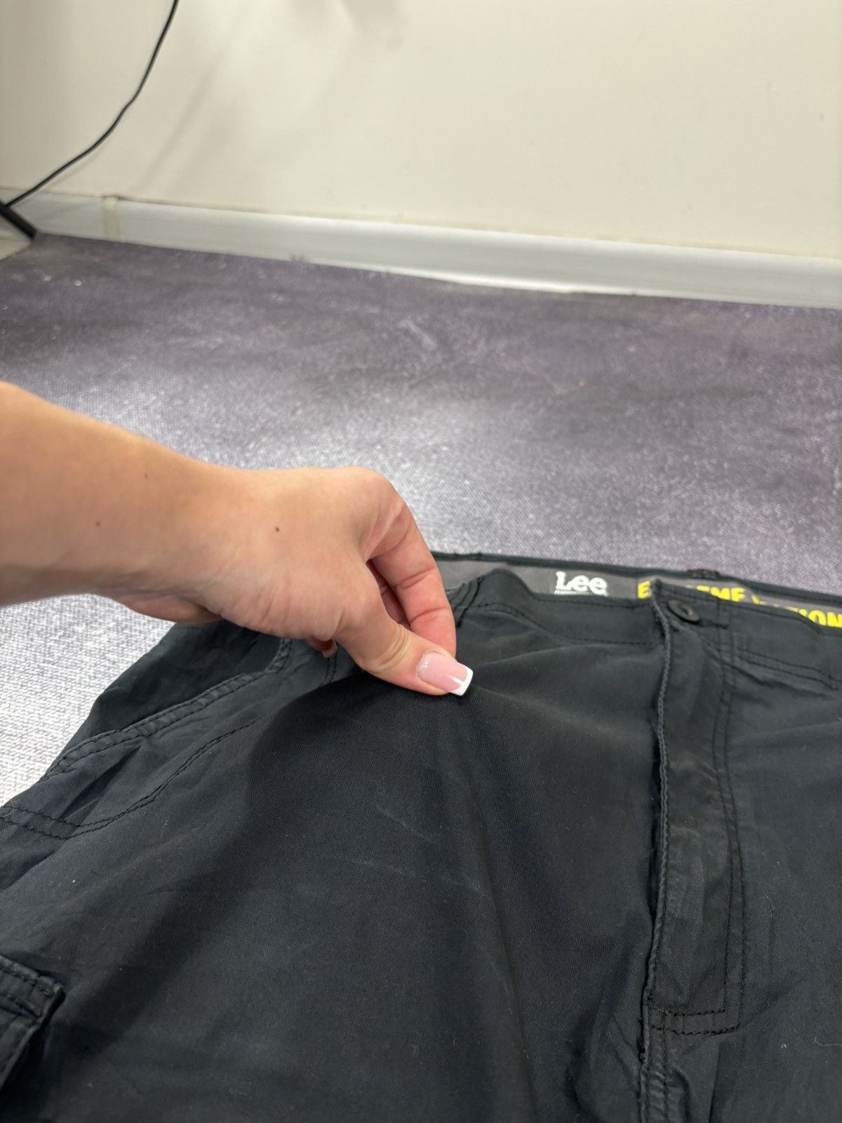Lee Vintage Lee Extreme Motion Black Performance Cargo Shorts Size US 36 / EU 52 - 6 Thumbnail