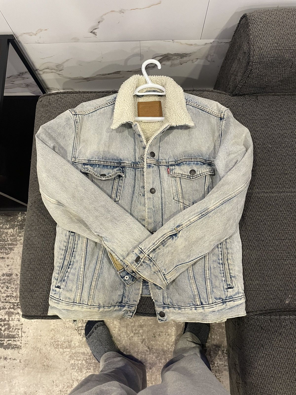 Levi's Vintage Clothing Levis Denim Jacket / synthetic wool Size US M / EU 48-50 / 2 - 2 Thumbnail