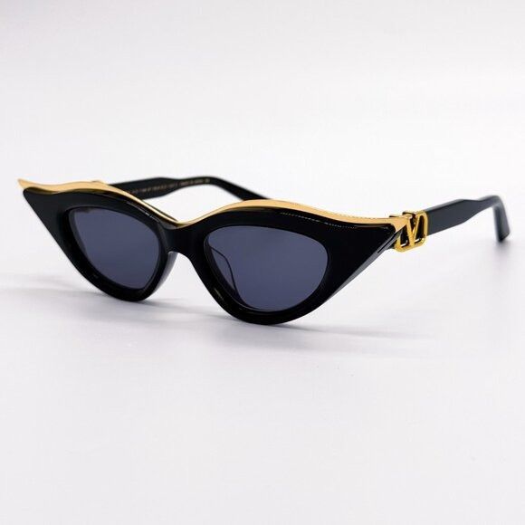 Valentino NEW VALENTINO V-GOLDCUT-II VLS-114A WOMEN BLACK SUNGLASSES Size ONE SIZE - 3 Thumbnail