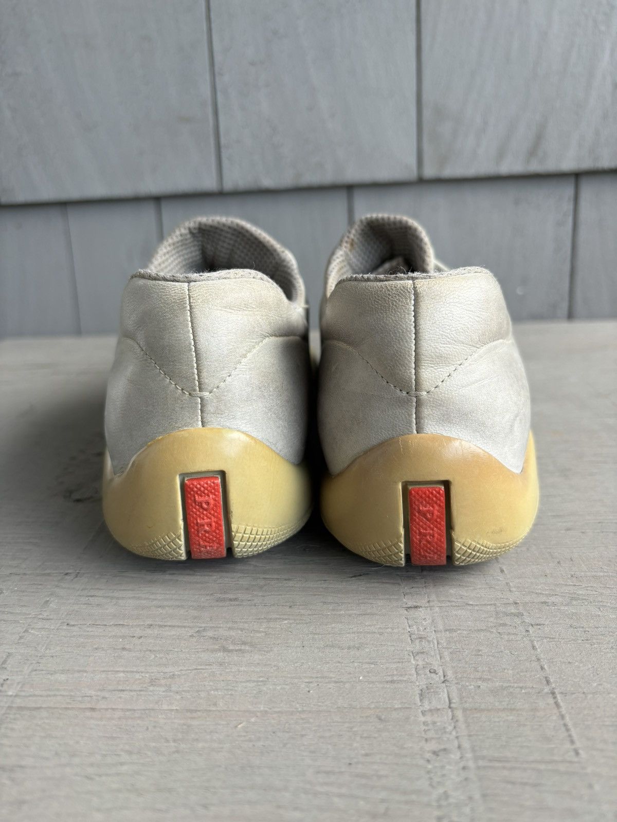 Prada × Vintage 2000s Prada Linea Rossa Slip On Sneakers Womens Y2K Mules Size US 7 / IT 37 - 9 Thumbnail