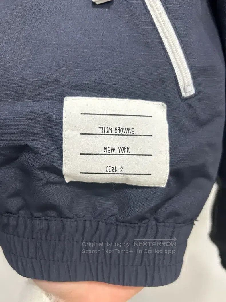 Thom Browne Thom Browne Windproof Top with Ribbed Cuffs, Navy Blue Size US M / EU 48-50 / 2 - 3 Thumbnail