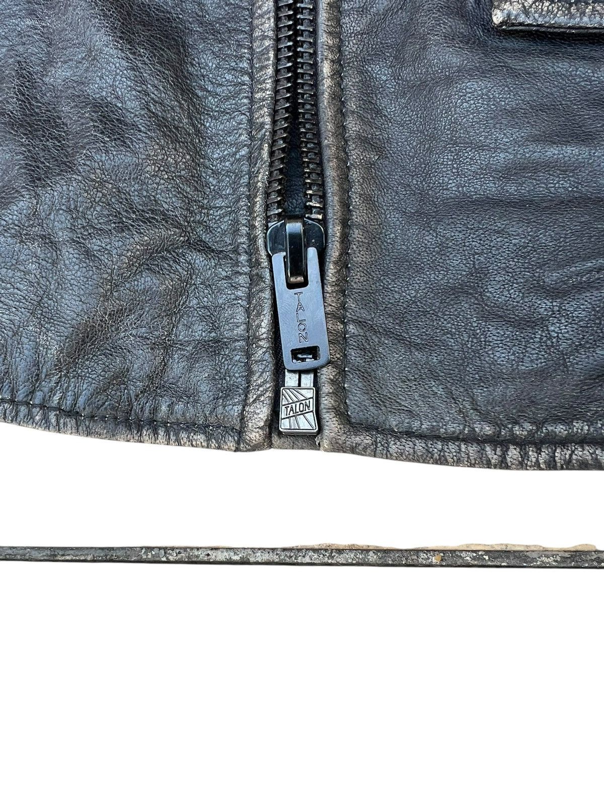 Levi's Levi’s Talon Patina Black Leather Double Collar Biker Jacket Size US M / EU 48-50 / 2 - 12 Thumbnail