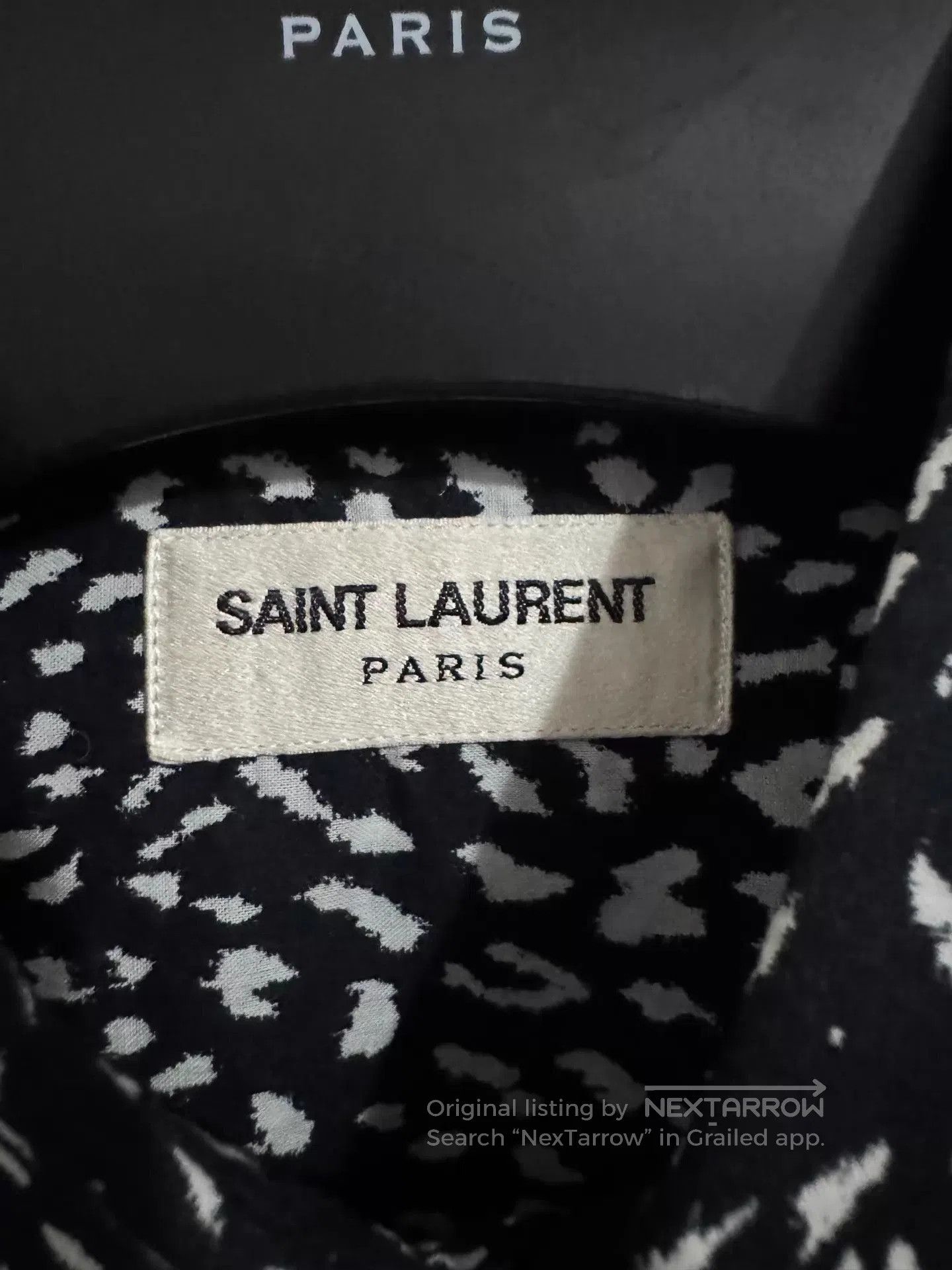 Saint Laurent Paris Black Patterned Long Sleeve Button. Size US S / EU 44-46 / 1 - 7 Thumbnail