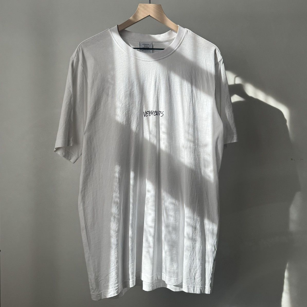 Pre-owned Vetements Fw21 Written Logo Shirt In White