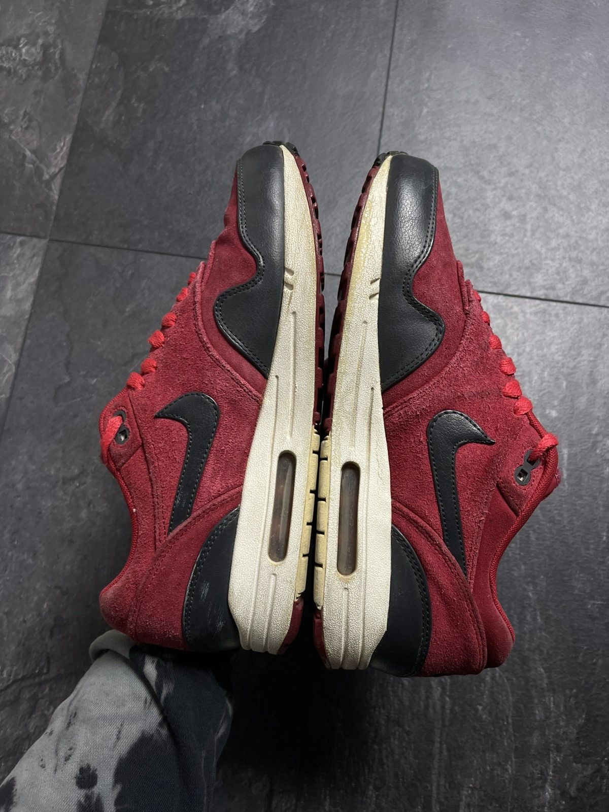 Streetwear Nike Air Max 1 Premium Gym Red Anthracite Size US 8.5 / EU 41-42 - 11 Thumbnail