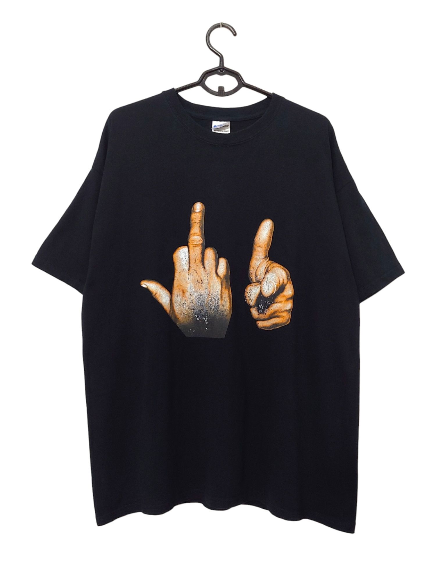 Vintage Vintage Fuck You Hand Sign Finger T Shirt Wore by ASAP Rocky |  Grailed