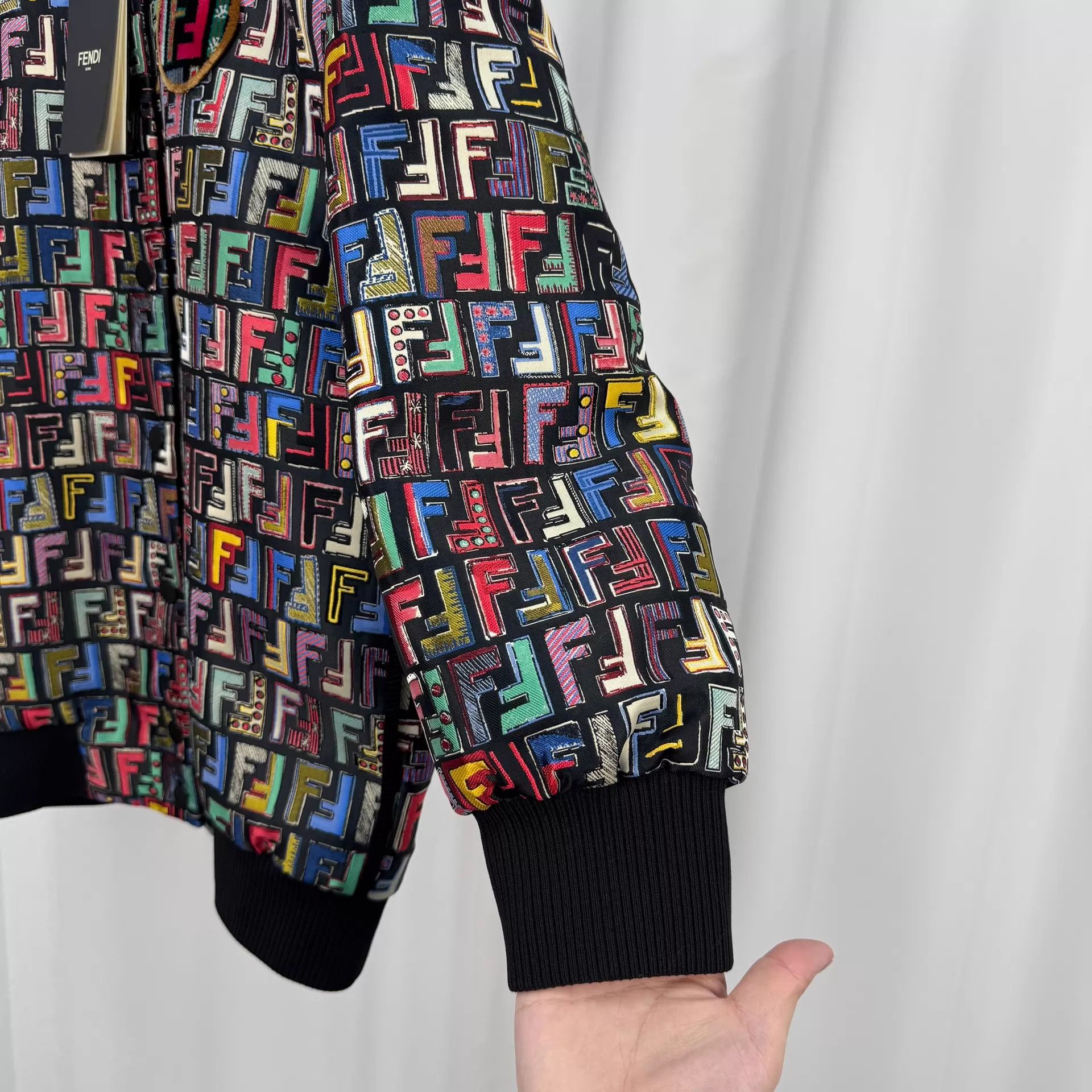 Fendi Fendi FF Monogram Studded Embroidered Letter Jacket 38 New Size XS / US 0-2 / IT 36-38 - 4 Thumbnail