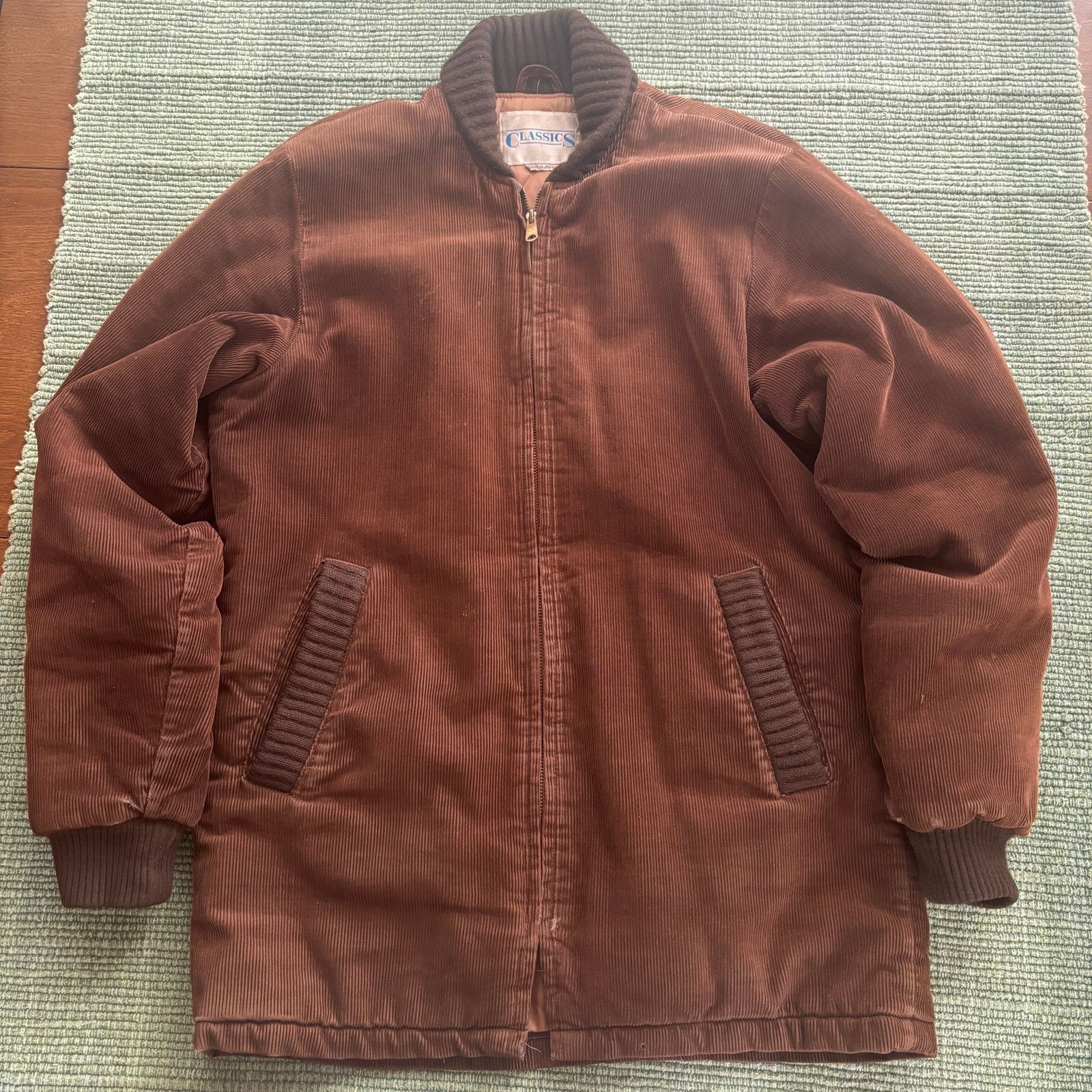 Vintage 1970s 80 Brown Corduroy Zip Up Made In Japan Jacket Sz L Size US L / EU 52-54 / 3 - 1 Thumbnail