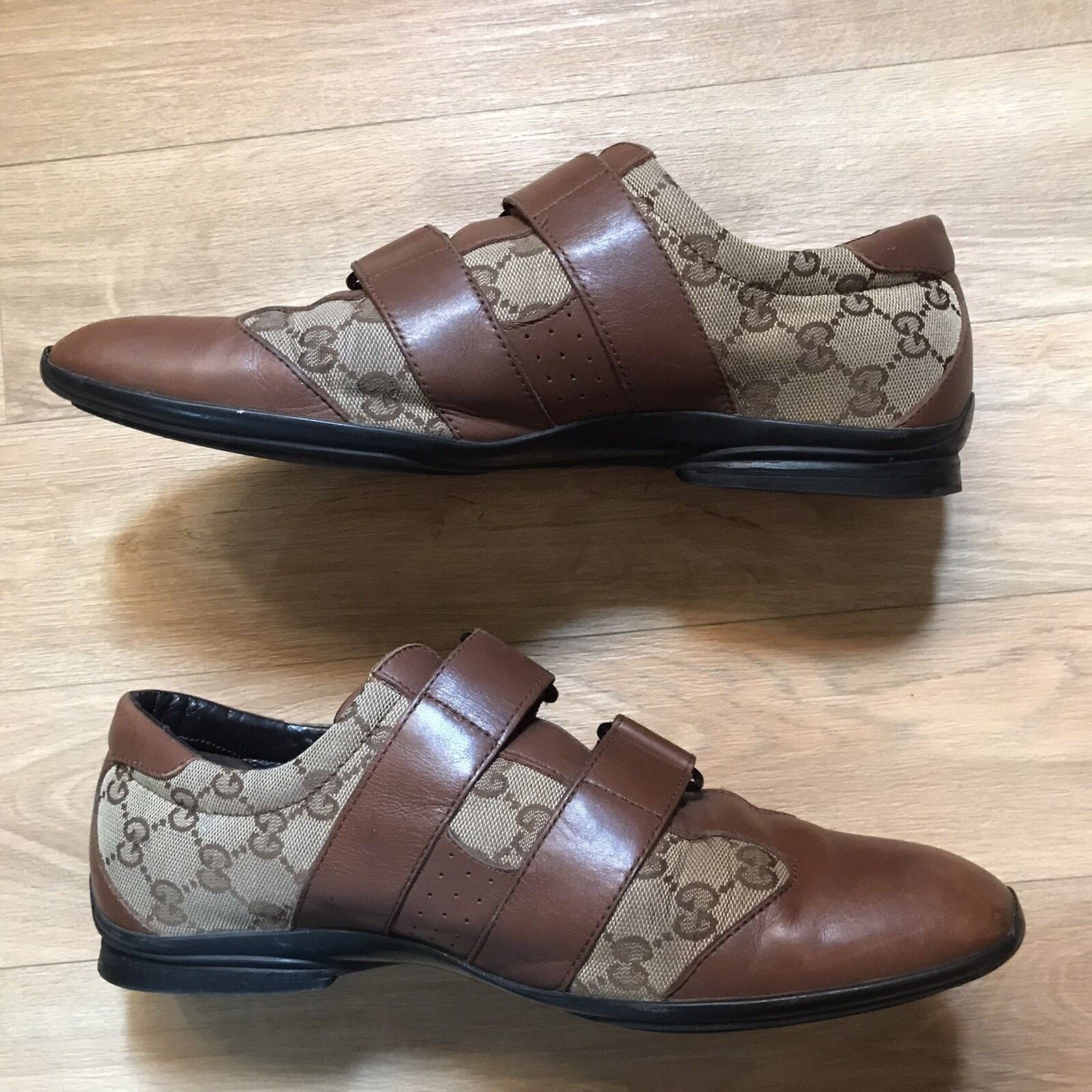 Gucci GUCCI Sneakers Guccissima Leather Low Top CANVA Made Italy Size US 8 / EU 41 - 2 Thumbnail