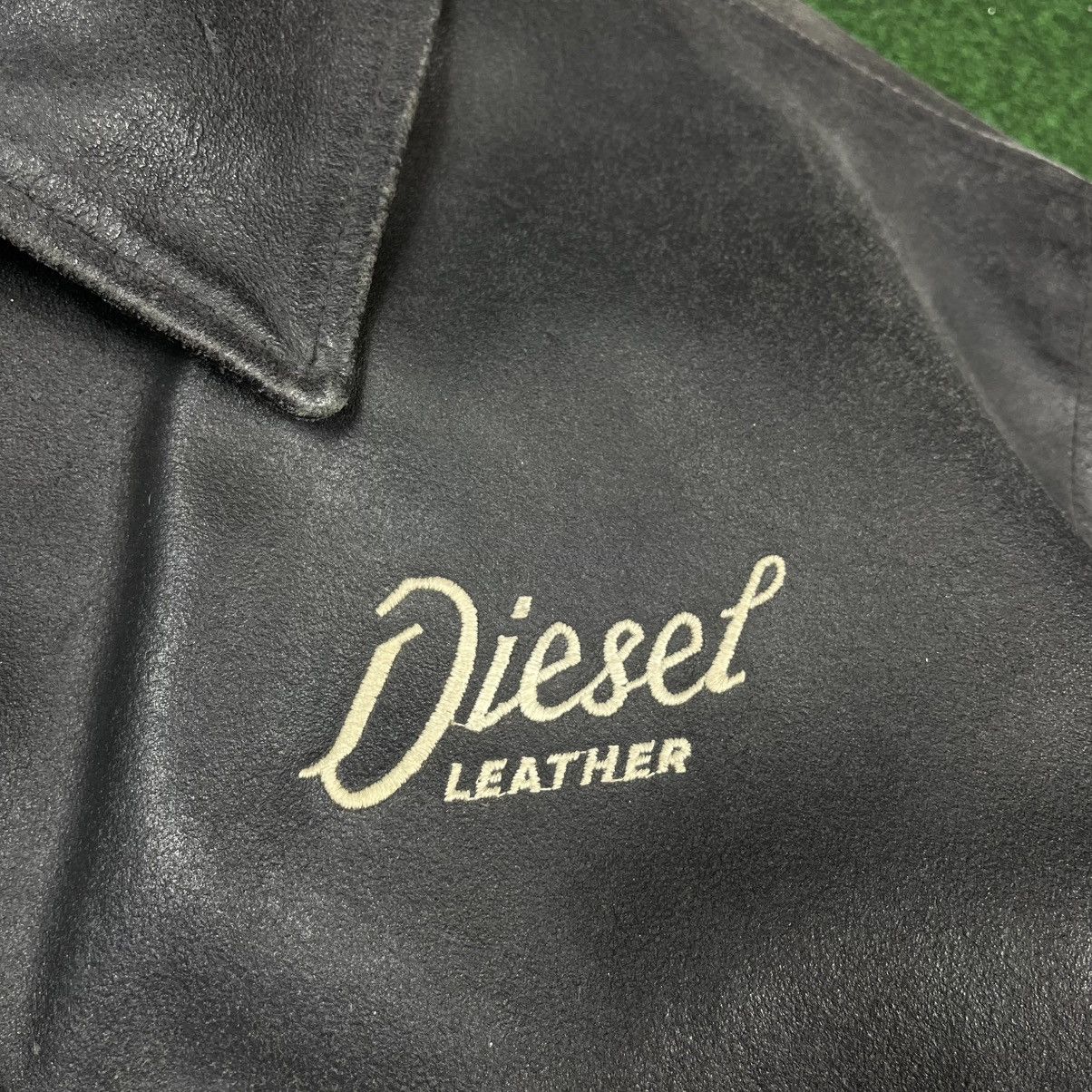 Diesel Vintage 90’s Diesel Leather Bomber Jacket Embroidered Logo Size US M / EU 48-50 / 2 - 3 Thumbnail