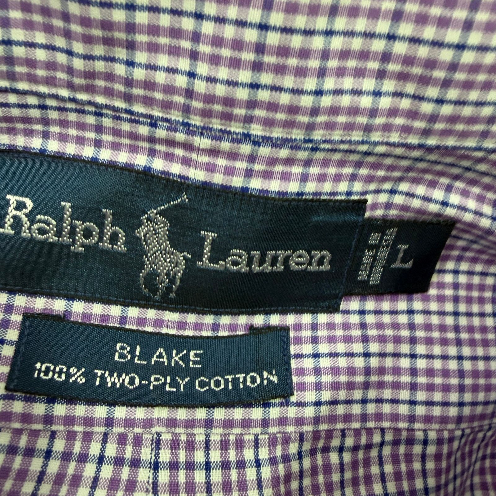 Polo Ralph Lauren Polo Ralph Lauren Blake Button Down Shirt Large Purple Size US L / EU 52-54 / 3 - 4 Thumbnail